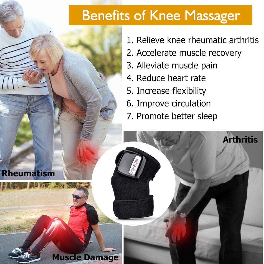 Electric Infrared Heating Knee Massager Wrap Elbow Joint Support Vibration Therapy Physiotherapy Machine Pain Relief Massageador - Here2Save