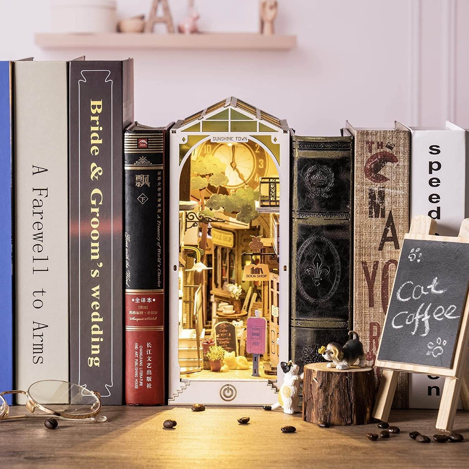 Robotime Rolife Book Nooks Series Stories In Books 4 Kinds DIY Wooden Miniature House Furniture Sakura Densya TGB01 Dropshipping - Here2Save