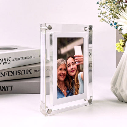 Digital Picture Frame Acrylic Video Player Digital Photo Frame Vertical Display With 1GB And Battery Type C Video Frame Gift For Loved - Here2Save