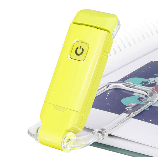 Luz LED recargable por USB para lectura de libros, brillo ajustable, protección ocular, Clip, luz de libro, marcapáginas portátil, luz de lectura