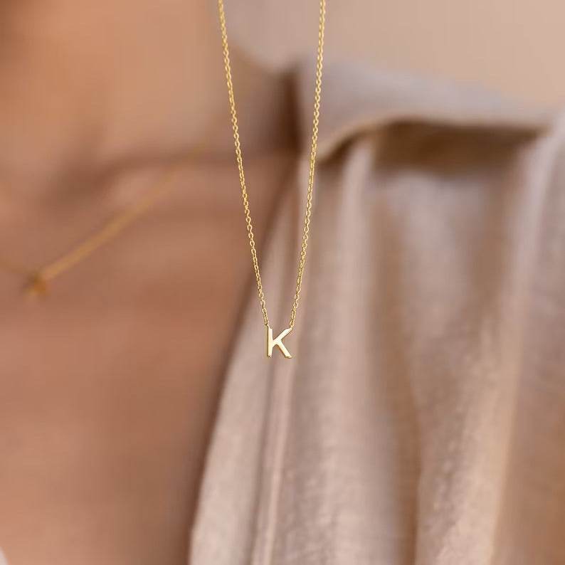 Stainless Steel Letter Necklace - Here2Save