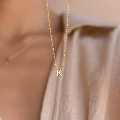 Stainless Steel Letter Necklace - Here2Save