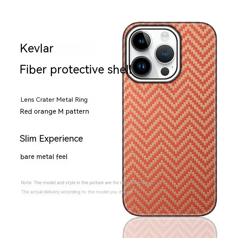 Funda protectora de fibra de carbono para teléfono móvil Kevlar