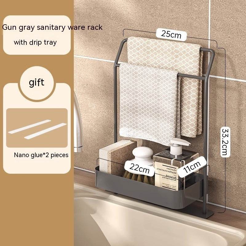 Rag Draining Kitchen Storage Rack Kitchen Gadgets - Here2Save