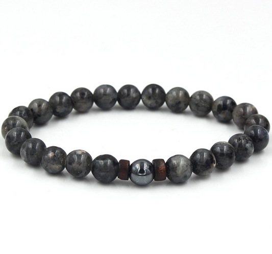 Personality Men's Black Volcanic Stone Bracelet - Here2Save