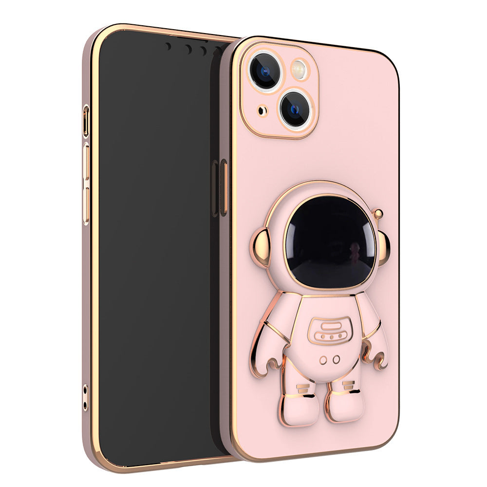 3D Astronaut Phone Case Anti-Drop Electroplating Bracket - Here2Save