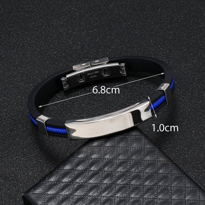 Titanium Steel Silicone Bracelet Stainless Steel - Here2Save