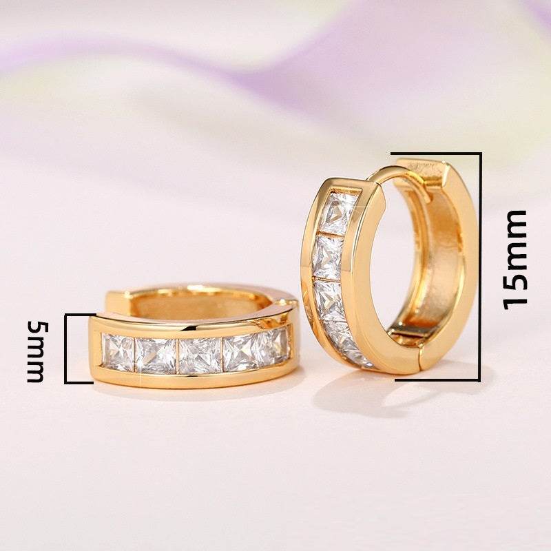 Temperament Wild Fashion Men And Women Square Simple Earrings - Here2Save