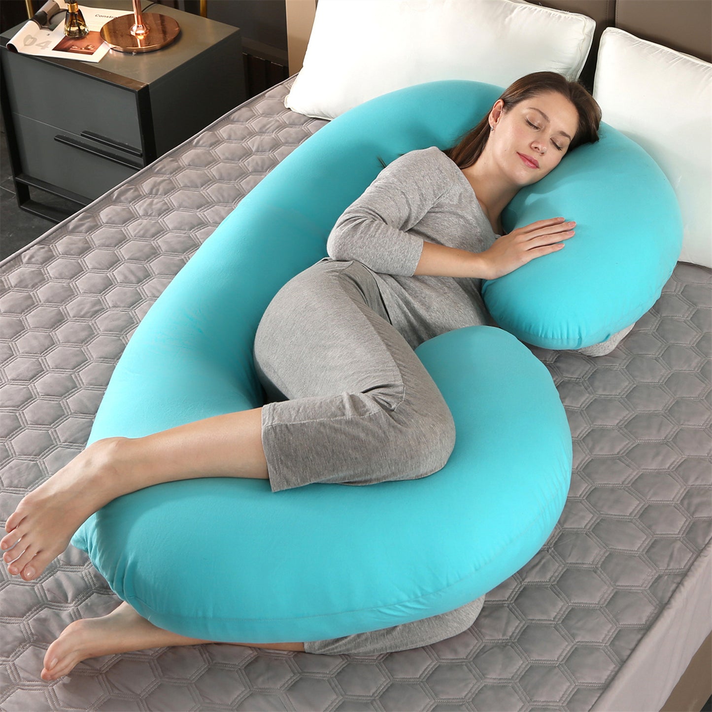 Inicio Almohada de cintura simple para mujeres embarazadas tipo C