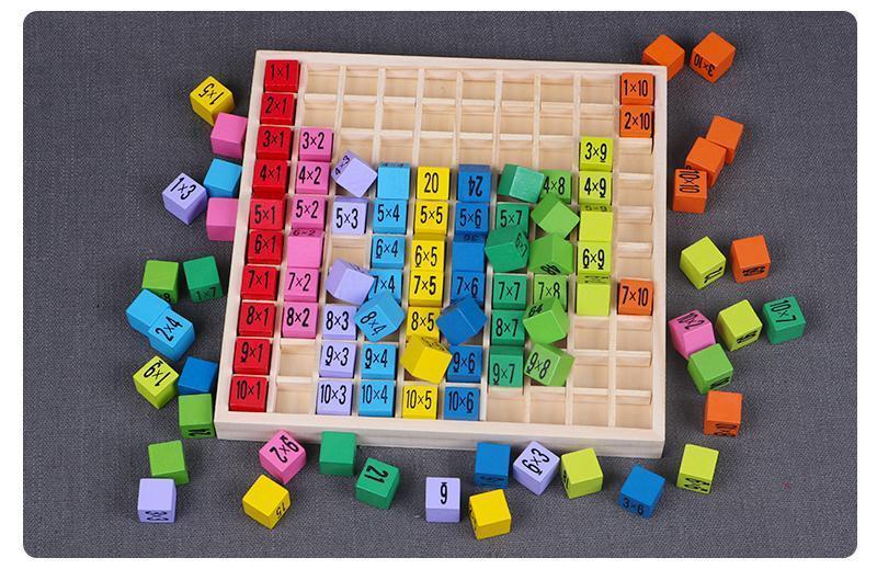 Wooden Montessori Multiplication Table