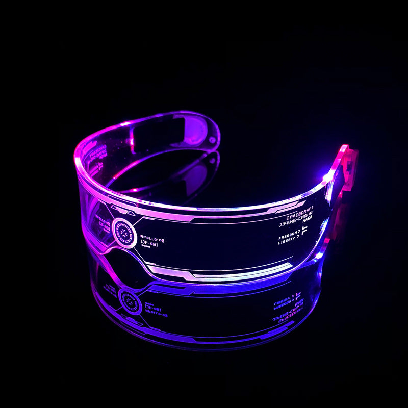 LED Luminous Glasses Party Bar Disco Punk Glasses Futuristic Style Festival Goggles Decoration Gifts - Here2Save