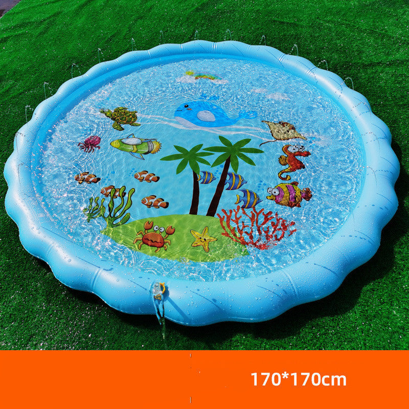 Inflatable Children's Round Sprinkler Pad Amazon Water Jet Pool