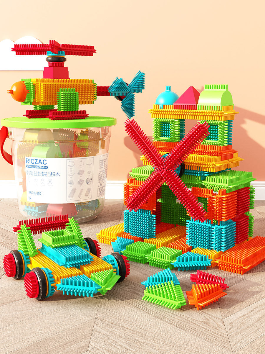 Enlightenment Thorn Bristle Building Blocks Puzzle Assembling Toys For Boys Baby Girls