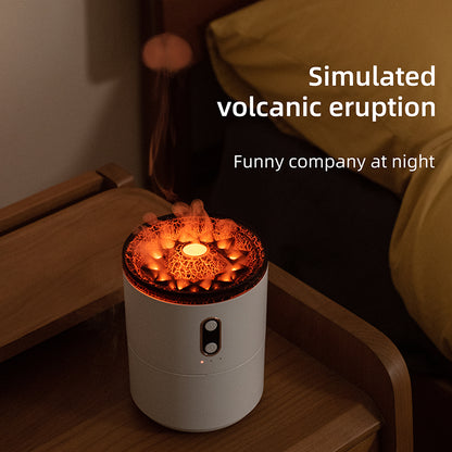 Volcanic Flame Aroma Essential Oil Diffuser USB Portable Jellyfish Air Humidifier Night Light Lamp Fragrance Humidifier - Here2Save