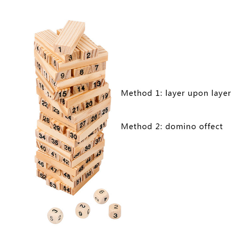 Building blocks domino small digital layered