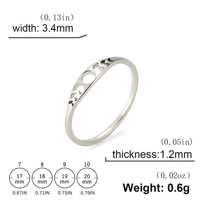 Cut Titanium Steel Gold Hollowed-out Sun Ring