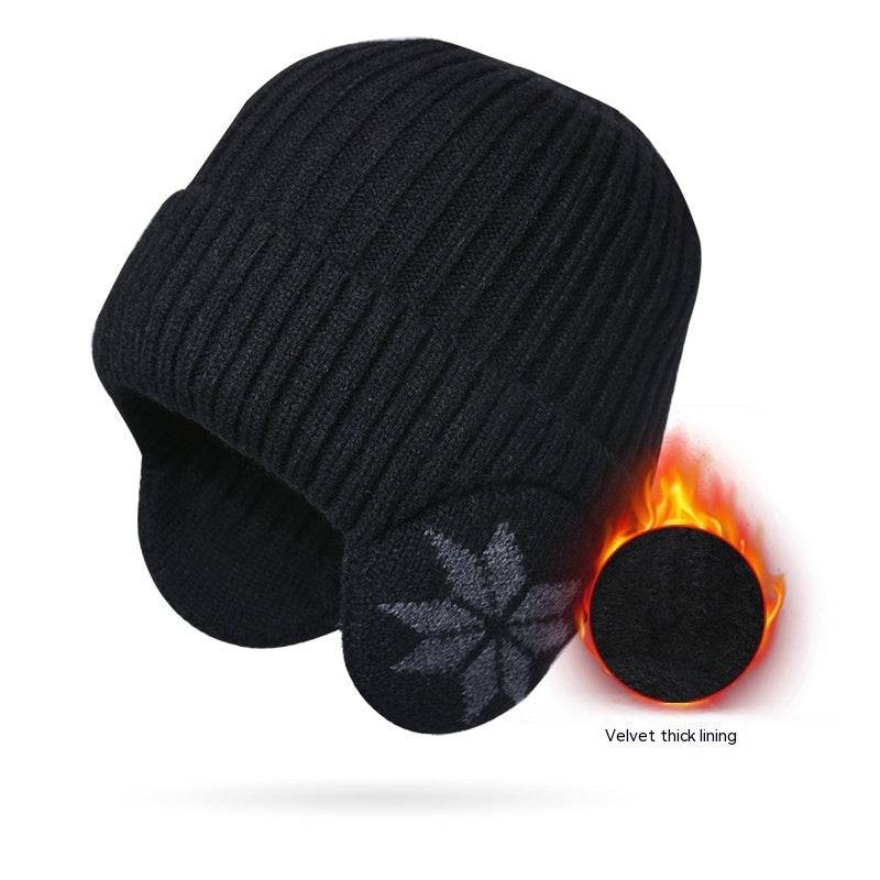 Thermal Knitting Woolen Cap Men's Fleece-lined Thickened Winter Trending Products - Here2Save