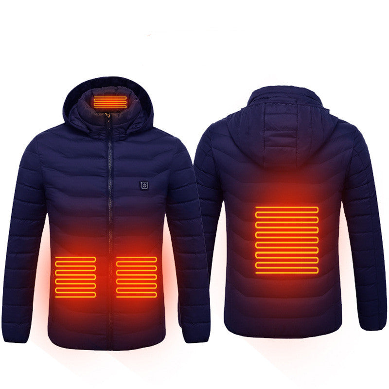 New Heated Jacket Coat USB Electric Jacket Cotton Coat Heater Thermal Clothing Heating Vest Men's Clothes Winter - Here2Save