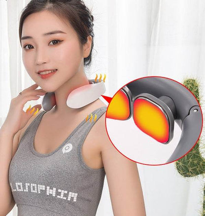 Neck Massager Head Relax Muscle Vibration Massage USB Charging Electric Therapy Cervical Relief Pain Health Care Tool - Here2Save