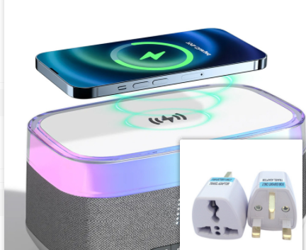 Intelligent Multifunctional Alarm Clock Bluetooth Speaker Wireless Charger Fast Charge Clock Atmosphere Night Light Home Decor - Here2Save