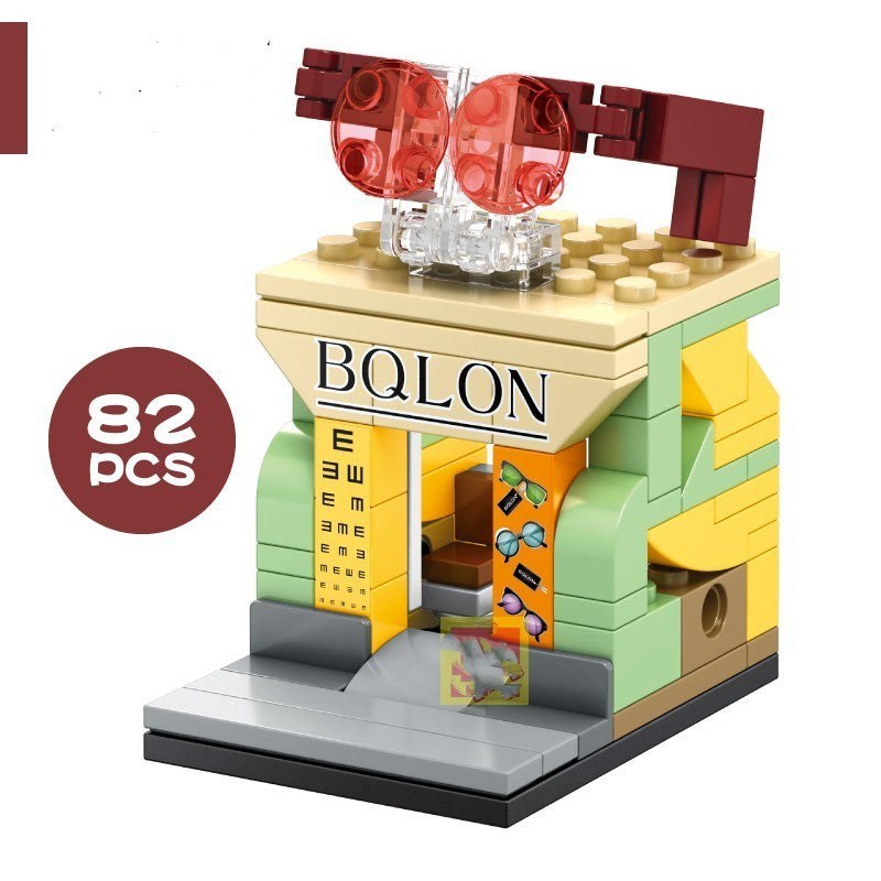 Building Blocks Mini Street View City Small House Mall Bridal Shop Girl Piecing