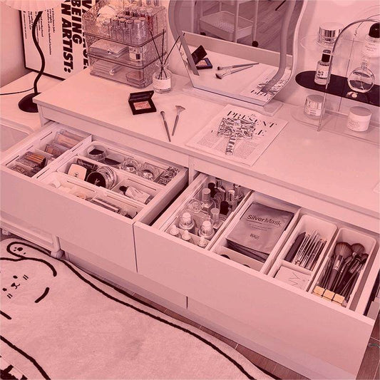 Telescopic Drawer Cosmetic Compartment Storage Box - Here2Save