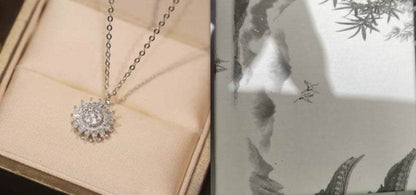 Rotatable Sunflower Necklace Full Of Diamonds - Here2Save
