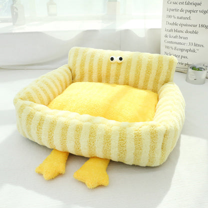 Autumn And Winter Pet Bed Big Eye Series Detachable