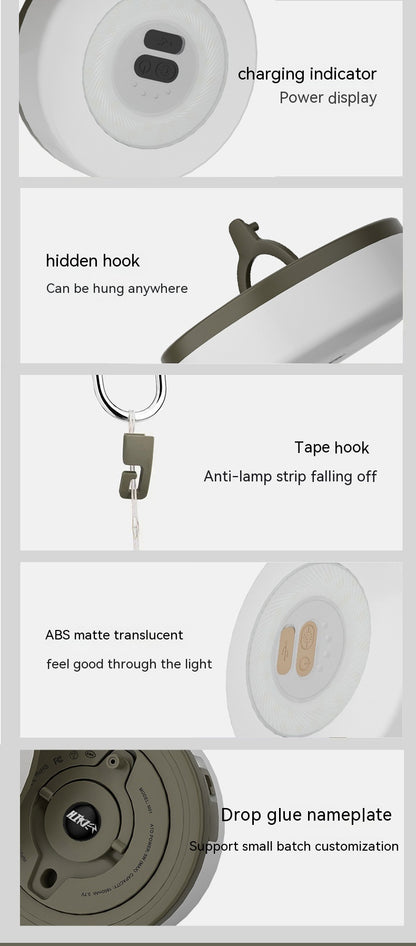 Luz de cinta métrica para exteriores portátil y retráctil