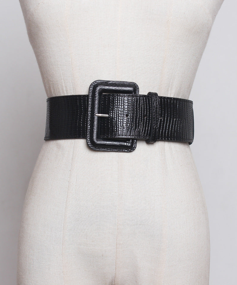 Simple Ladies Wide Belt Casual Versatile Decorative