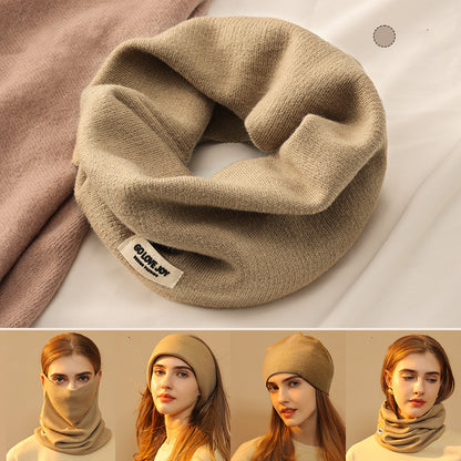 4 In 1 Face Mask Winter Faux Cashmere Scarf Headscarf Ins Fashion Hat