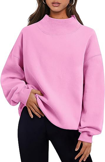 Jersey Sudadera Color Sólido Tops Sueltos Cuello Redondo Sudadera Con Capucha Mujer Ropa Gruesa