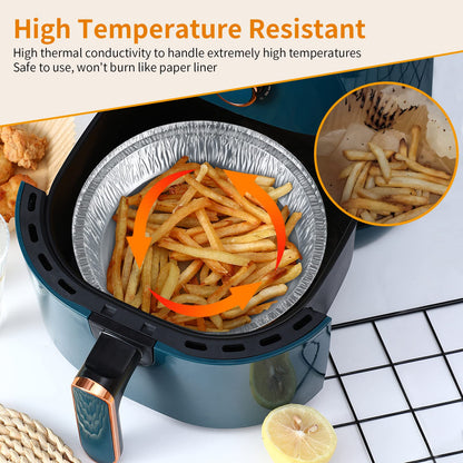 Non-stick Aluminum Foil Liners Air Fryer Disposable Paper Liner Oil-proof Steaming Basket Kitchen Tool BBQ Drip Pan Tray - Here2Save