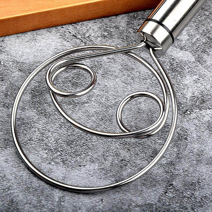 Stainless Steel Danish Flour Binocular Coil Mixer Manual Dough Mixer And Dough Tool Mixing Stick - Here2Save