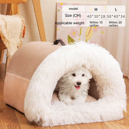New Splice Portable Pet Nest Portable Autumn And Winter Warm Dog Nest Moisture-proof Long Fur Cat Nest Cross Border Pet Nest - Here2Save