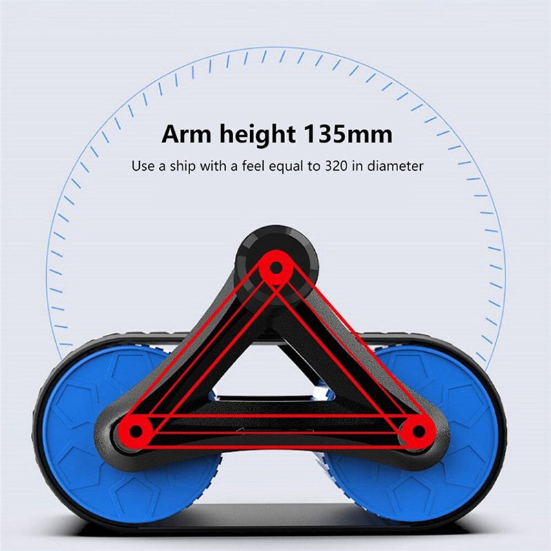 Double Wheel Abdominal Exerciser Women Men Automatic Rebound Ab Wheel Roller Waist Trainer Gym Sports Home Exercise Devices - Here2Save