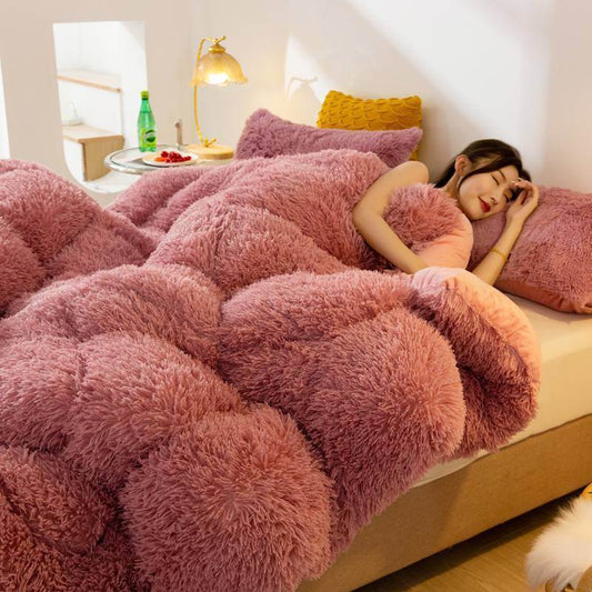 Super Soft Long Fleece Mink Crystal Velvet Thickened Warm Winter Quilt - Here2Save
