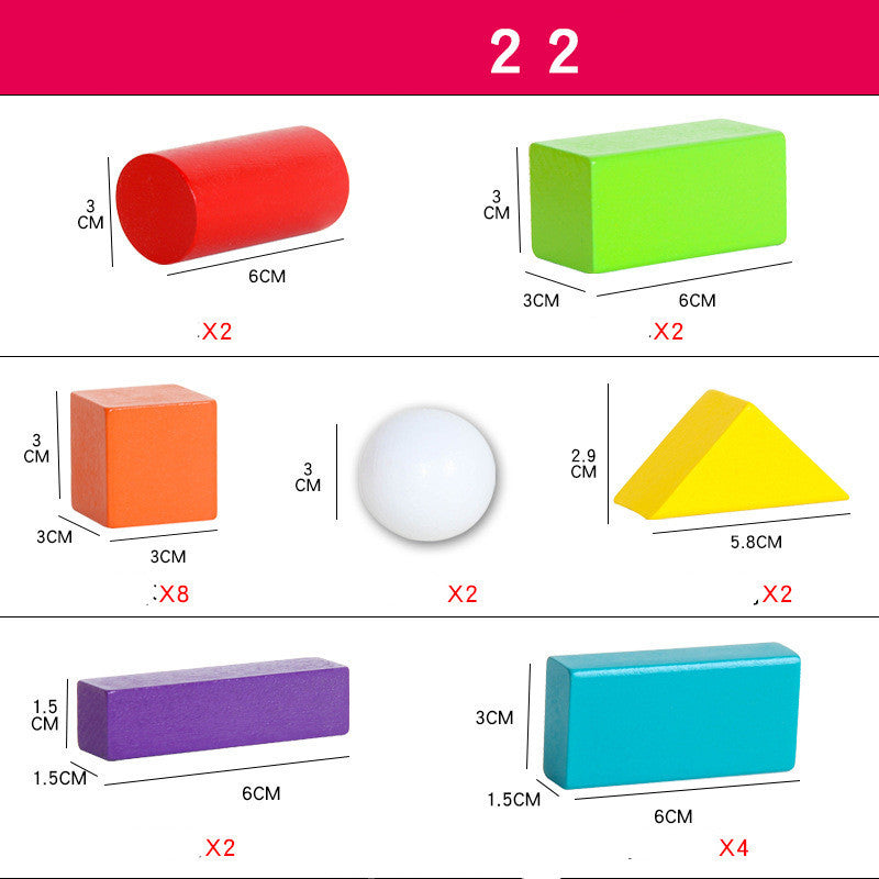 32 Material didáctico de matemáticas para escuela primaria modelo geométrico sólido