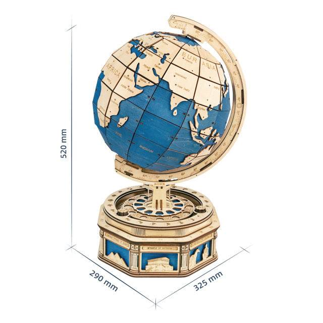 Robotime Globe Earth 567pcs 3D Wooden Puzzle Games Ocean Map Ball Assemble Model Toys Xms Gift for Children Boys Dropshipping - Here2Save