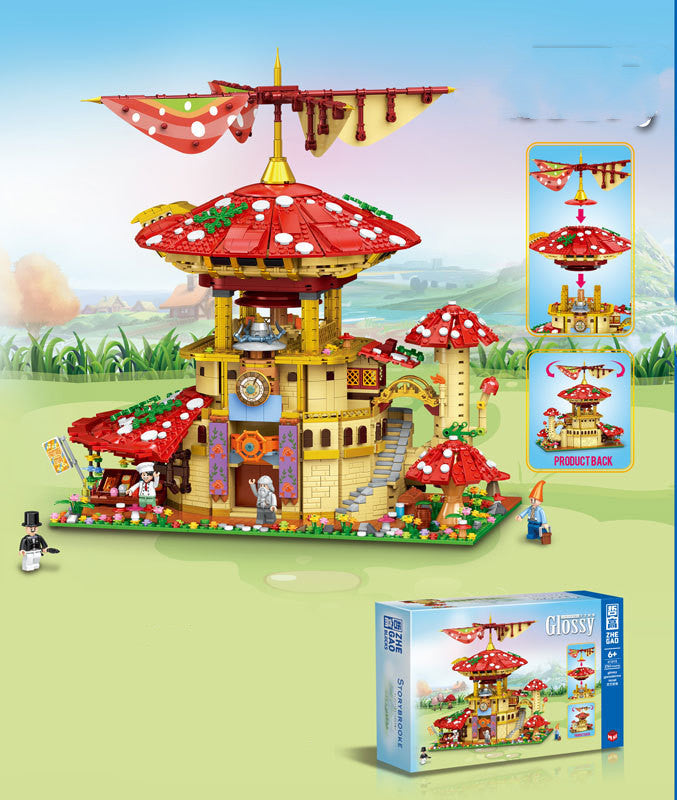 Mushroom Girls' Puzzle Assembled Building Block Toys