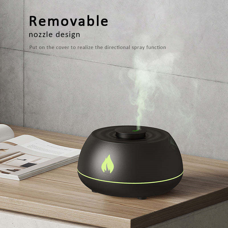 Flame Humidifier Aromatherapy Diffuser 7 Colors Light Home Air Humidifier 130ML USB Room Fragrance Essential Oil Diffuser - Here2Save