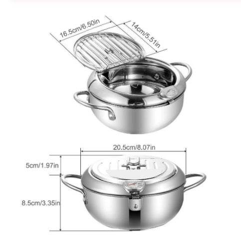 Stainless Steel Telescopic Folding Basket Frying Basket French Fries Degreasing Kitchen Tool - Here2Save