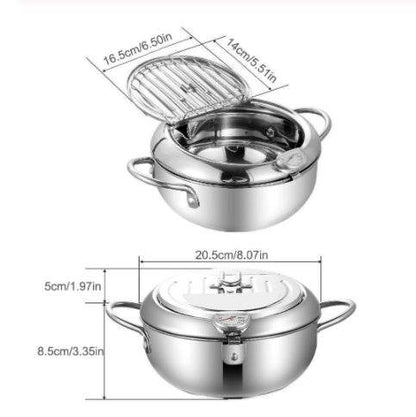 Stainless Steel Telescopic Folding Basket Frying Basket French Fries Degreasing Kitchen Tool - Here2Save