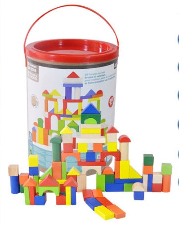 KIDUS 80 beech wooden building blocks