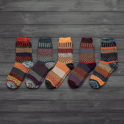 Winter Thick Warm Stripe Wool Socks Casual Sock Business Socks - Here2Save