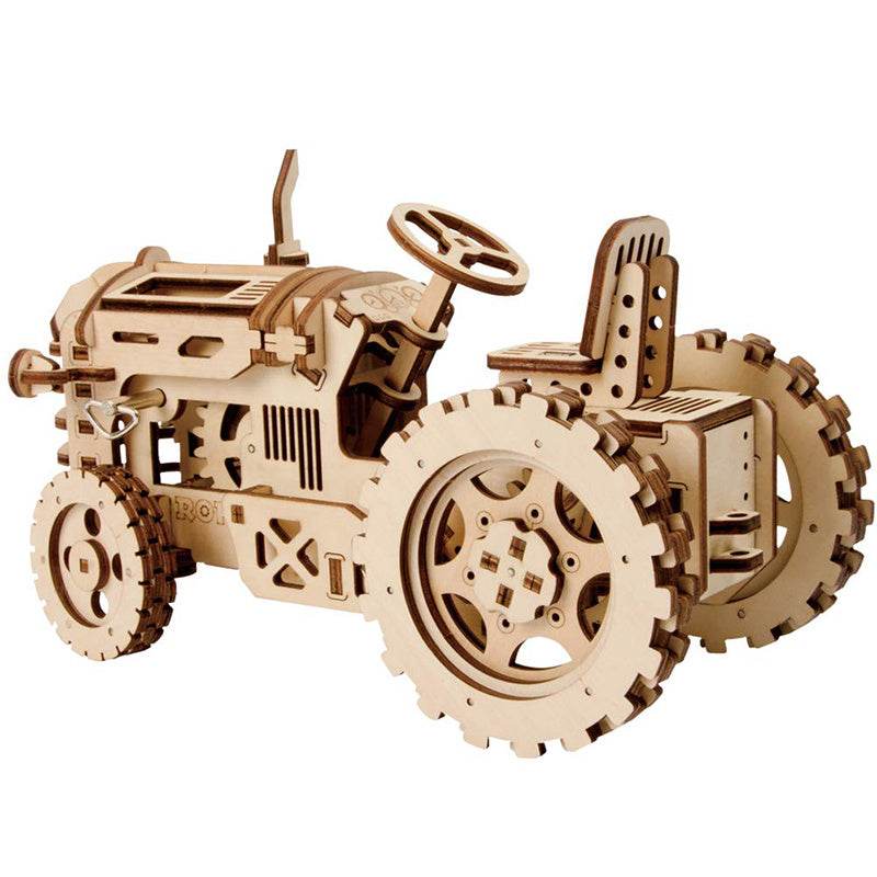 Robotime ROKR Mechanical Gear Drive Tractor DIY Model Building Kit - Here2Save