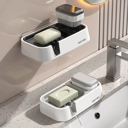 Soap Dish Punch-free Wall-mounted Double Layer - Here2Save