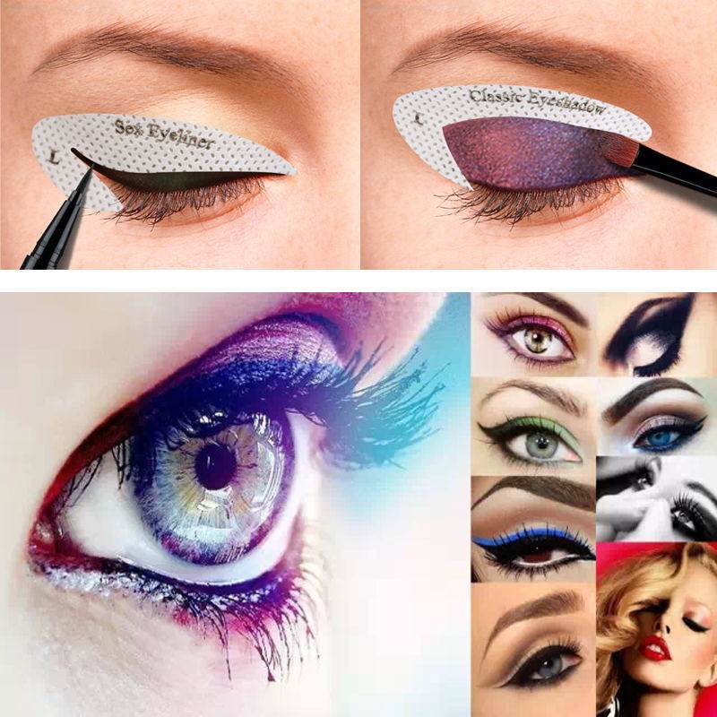 New Eyeshadow Eyeliner Makeup Template Sticker - Here2Save