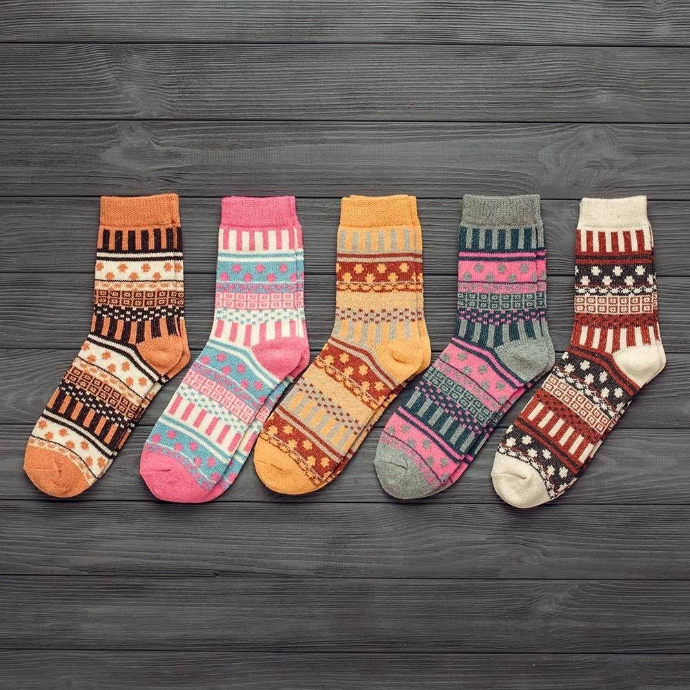 Winter Thick Warm Stripe Wool Socks Casual Sock Business Socks - Here2Save