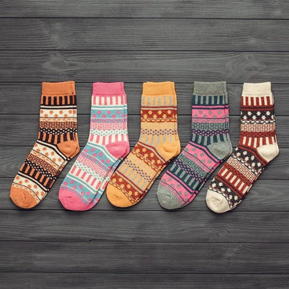 Winter Thick Warm Stripe Wool Socks Casual Sock Business Socks - Here2Save